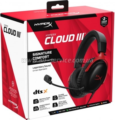 �������� HyperX Cloud III Black-Red (727A9AA)
