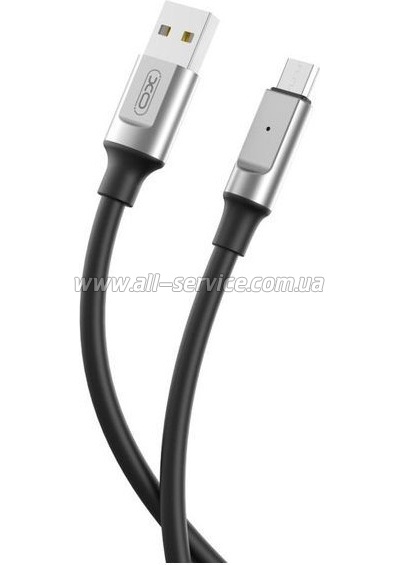 ���� ������ USB 2.0 AM to Micro 5P 1.0m 6A silicone black XO (NB251_M_Black)