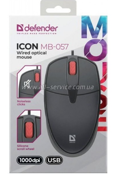  Defender Icon MB-057 USB Black (52057)