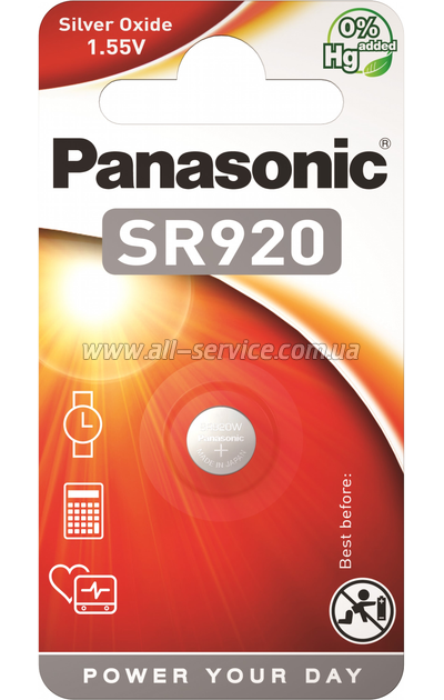  Panasonic SR920 Silver Oxide (SR-920EL/1B)