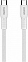 ���� ������ USB-C to USB-C 1.0m OnWire 60CL C-C 60W COLOR Braided 1m White Canyon (CND-CCAP60AB10W)