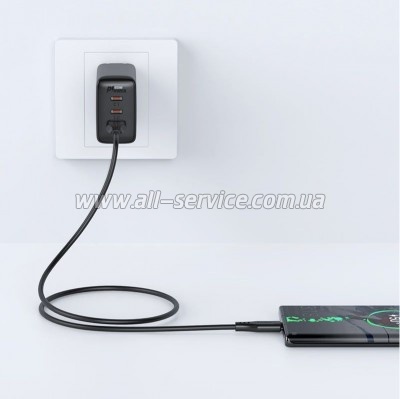 ���� ������ USB 2.0 AM to USB-C 1.2m 3.0A TPE Black Acefast (6974316280866)