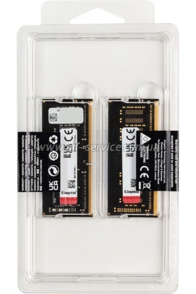     SoDIMM DDR4 64GB (2x32GB) 3200 MHz Fury Impact Kingston Fury (ex.HyperX) (KF432S20IBK2/64)