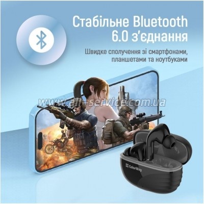 �������� ColorWay Slim TWS-5 Earbuds Black (CW-TWS5BK)