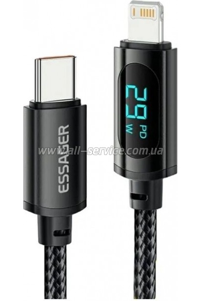 ���� ������ USB-C to Lightning 1.0m 29W LED black Essager (EXCTL-XY01-P)