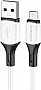 ���� ������ USB 2.0 AM to Micro 5P 1.0m 2.4A silicone BX79 white BOROFONE (6974443384772)