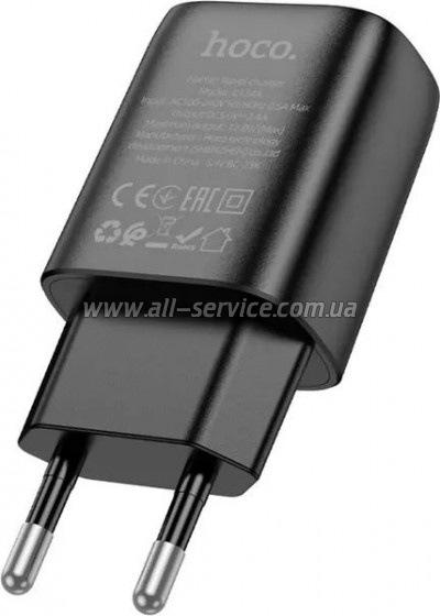 �������� ������� HOCO C134A USB 2.4A black (6942007621298)