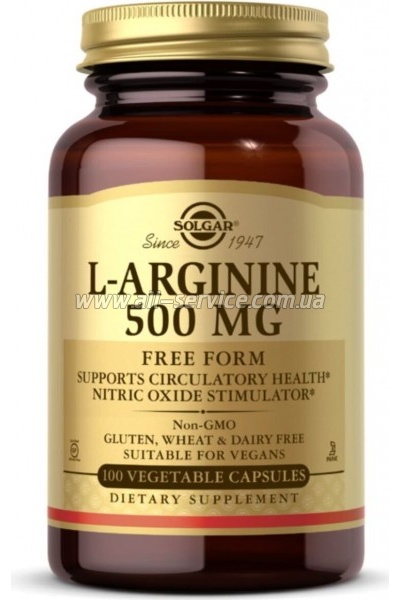  Solgar L- 500 , L-Arginine, 100   (SOL00141)