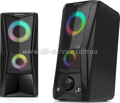   REAL-EL S-107 USB Black (EL121100017)