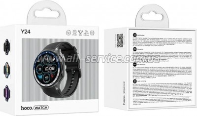 - HOCO Y24 AMOLED Smart sports watch (call version) Black (6942007641005)
