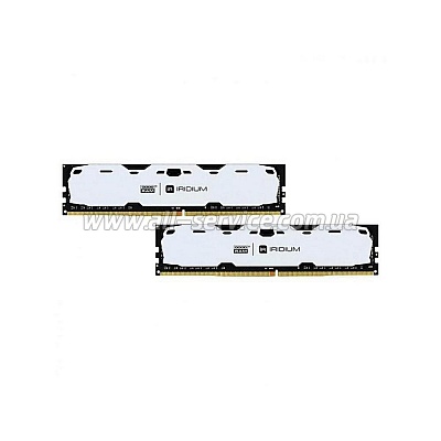  16Gb GOODRAM DDR4 2400MHz Iridium White 2x8GB (IR-W2400D464L15S/16GDC)