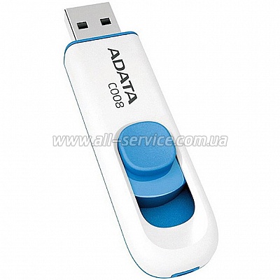  ADATA 64GB C008 White+Blue USB 2.0 (AC008-64G-RWE)