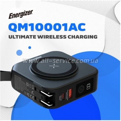 ������� ������������� Energizer Magnetic Wireless 10000mAh PD 20W (QM10001AC)
