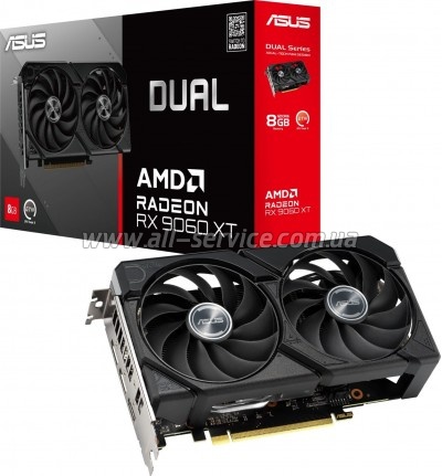  ASUS Radeon RX 9060 XT 8Gb DUAL (DUAL-RX9060XT-8G)