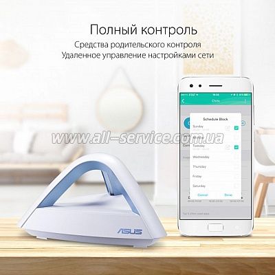 Wi-Fi Mesh  Asus Lyra Trio MAP-AC1750