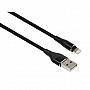   USB 2.0 AM to Lightning 1.0m cylindric nylon back Vinga (VCPDCLCANB1BK)