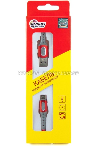 ���� ������ USB 2.0 AM to Micro 5P 1.0m red Dengos (NTK-M-LP-RED)