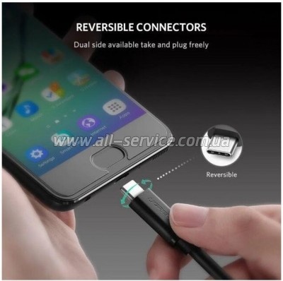 ���� ������ USB-C to USB-C 1.0m US286 3A Black Ugreen (50997)