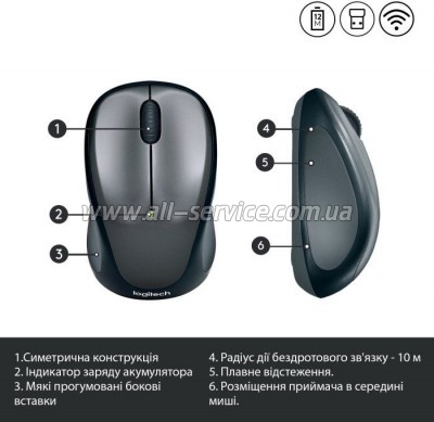  Logitech M235 Grey (910-002201)