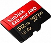   SanDisk 512 GB microSDXC UHS-I U3 Extreme Pro+SD Adapter (SDSQXCD-512G-GN6MA)