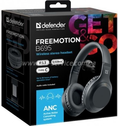 �������� Defender FreeMotion B695 Bluetooth ANC Black (63695)