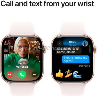 - Apple Watch Series 10 GPS 46mm Rose Gold Aluminium Case with Light Blush Sport Band - M/L (MWWU3QH/A)