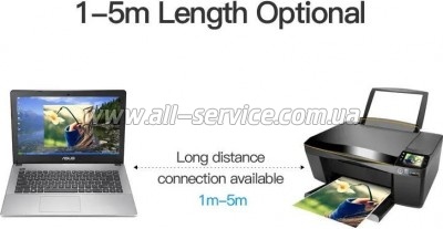 ������ ��� �������� USB 2.0 AM/BM 1.0m black Vention (VAS-A16-B100)
