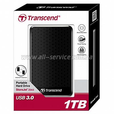  2TB Transcend Storejet 2.5" USB 3.0 Black (TS2TSJ25A3K)