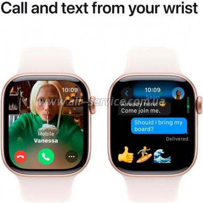 - Apple Watch Series 10 GPS 42mm Rose Gold Aluminium Case with Light Blush Sport Band - M/L (MWWJ3QH/A)