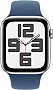 - Apple Watch SE 2024 GPS 40mm Silver Aluminium Case with Denim Sport Band - M/L (MXED3QH/A)