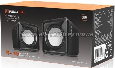   REAL-EL S-10 USB Black (EL121100020)
