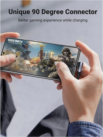 ���� ������ USB-C to USB-C 1.0m 100W black Ugreen (70696)