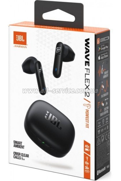  JBL Wave Flex 2 Black (JBLWFLEX2BLK)