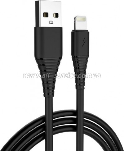   ColorWay 1USB AUTO ID 2A 10W black +  Lightning (CW-CHS012CL-BK)