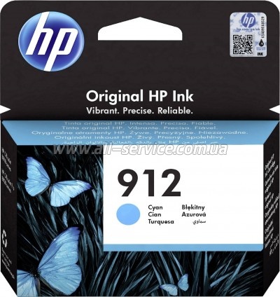  HP 912 Officejet Pro 8023 Cyan (3YL77AE)