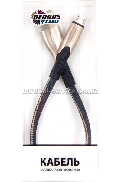 ���� ������ USB 2.0 AM to Micro 5P 0.25m gray Dengos (PLS-M-SHRT-PLSK-GREY)