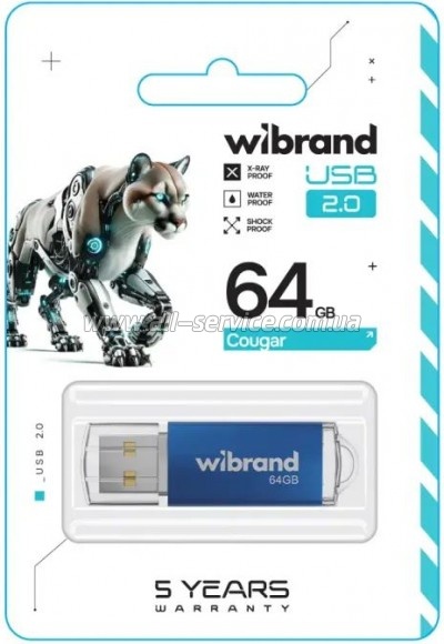  Wibrand 64GB Cougar Blue USB 2.0 (WI2.0/CU64P1U)