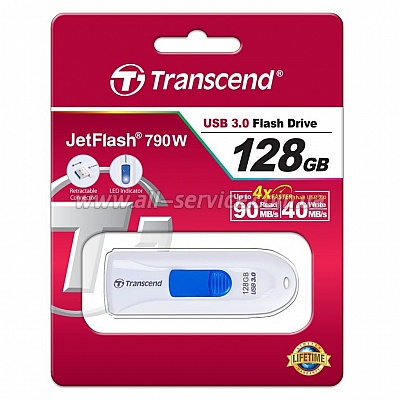  128GB Transcend JetFlash 790 White (TS128GJF790W)