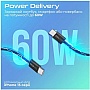 ���� ������ USB-C to USB-C 2.0m 60W PD EcoLine-CC200 black Promate (ecoline-cc200.black)
