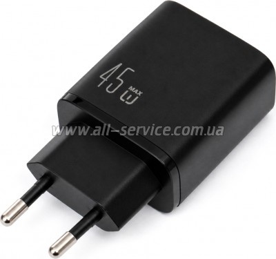 �������� ������� Vinga 2xUSB-C + USB-A Display 45W (VCR45ACCDB)