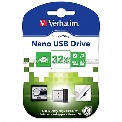  Verbatim 32GB Store 'n' Stay NANO USB 2.0 (98130)