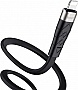 ���� ������ USB 2.0 AM to Lightning 1.0m 2.4A silicone X53 black HOCO (6931474738059)