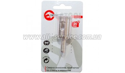 Коронка трубчатая по стеклу и керамике INTERTOOL SD-0353 Коронка трубчатая по стеклу и керамике INTERTOOL SD-0353