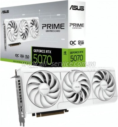  ASUS GeForce RTX5070 12Gb PRIME OC WHITE (PRIME-RTX5070-O12G-WHITE)