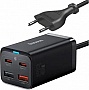 �������� ������� Baseus 2xUSB-C 65W + 2xUSB GaN + cable USB-C to USB-C 100W 1.0m black (CCGP040101)