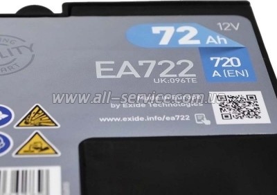   EXIDE PREMIUM 72A (EA722)