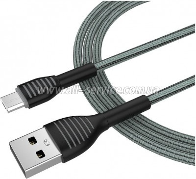 ���� ������ USB 2.0 AM to Micro 5P 1.0m ColorWay (CW-CBUM041-GR)