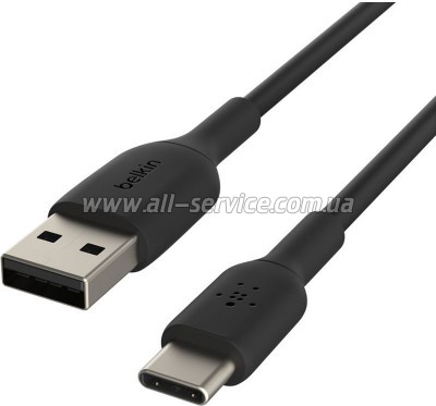 ���� ������ USB-C to USB-C 1.0m PVC black Belkin (CAB003BT1MBK)