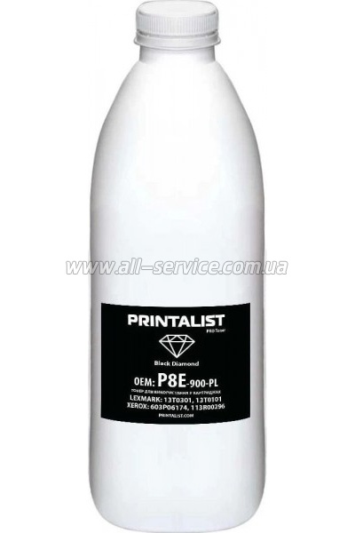 Тонер PRINTALIST Xerox P8e/ Optra E310 бутль 900г (P8E-900-PL) Тонер PRINTALIST Xerox P8e/ Optra E310 бутль 900г (P8E-900-PL)