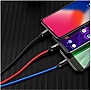 ���� ������ USB 2.0 AM to Lightning + Micro 5P + USB-C 1.2m 5A black Baseus (CAMLT-BSY01)